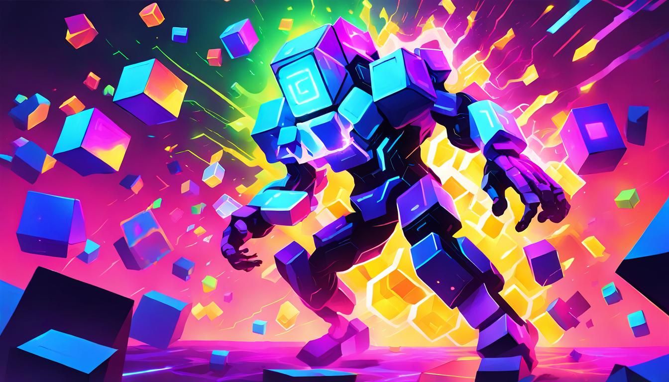 Cyberpunk Warrior in League of Legends Style