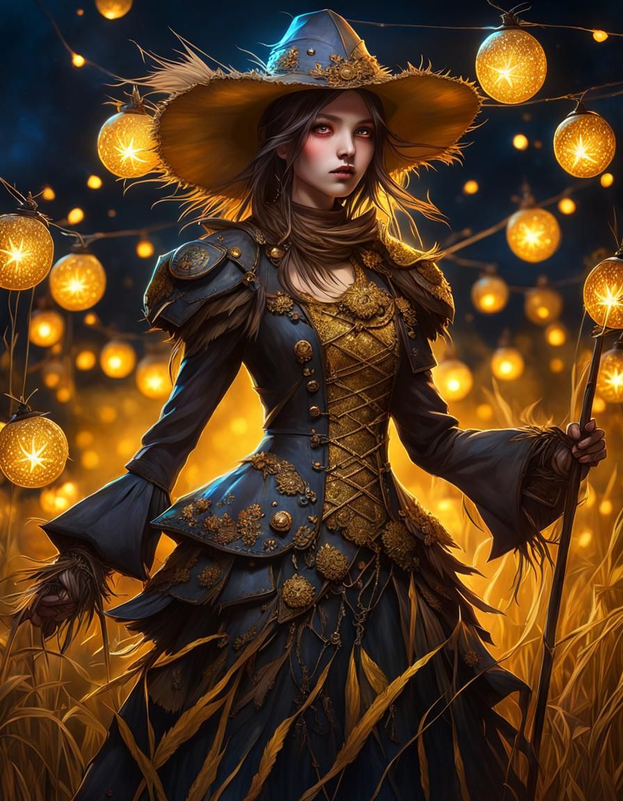 Fantasy Scarecrow Woman: Warrior of Glitter