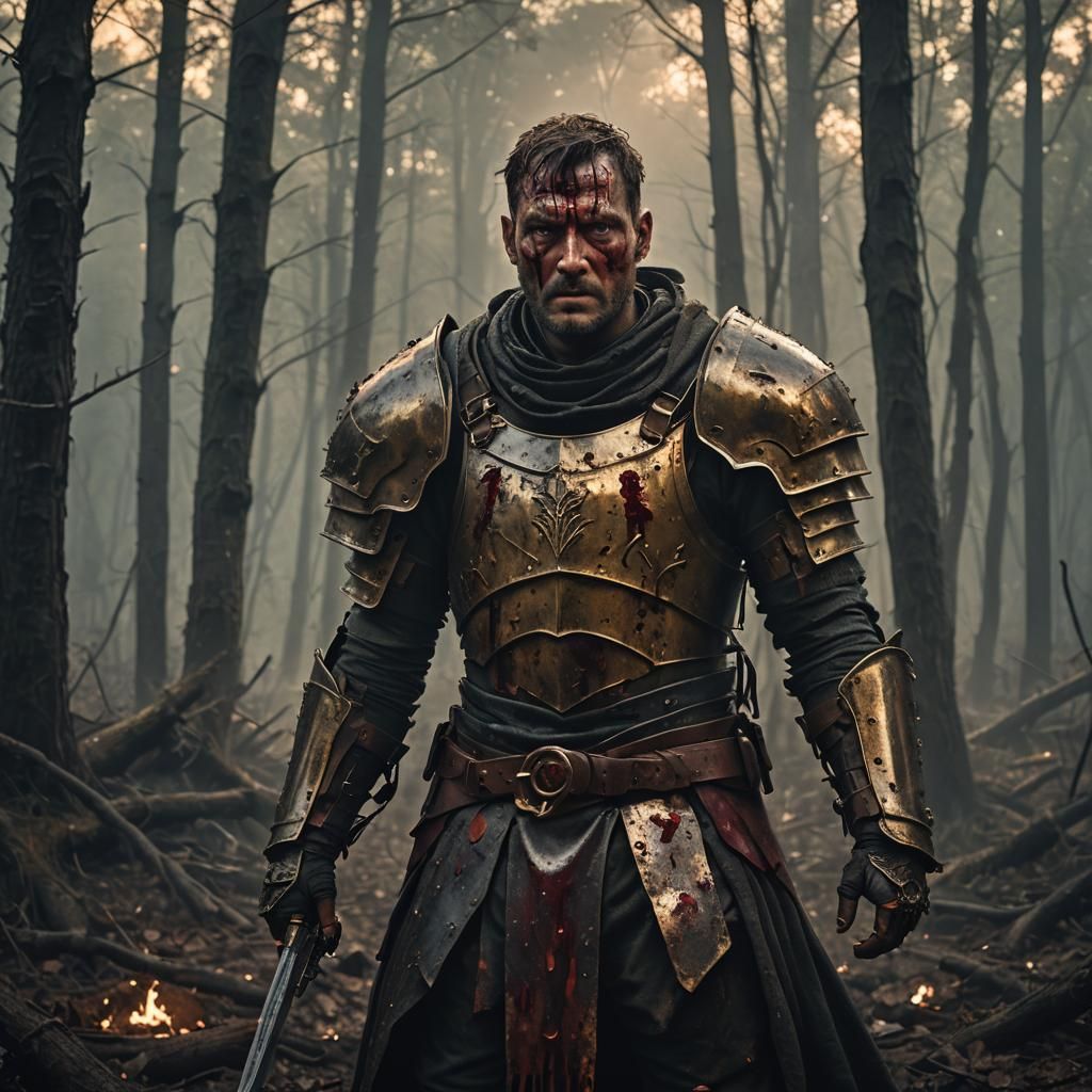 Furious Ironclad Knight in Ominous Forest