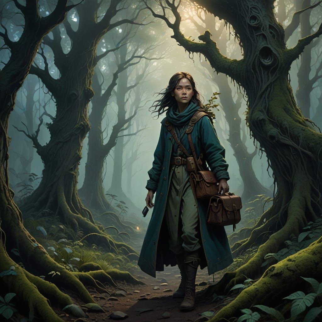 Mystical Apothecary Walks Through Enchanted Forest