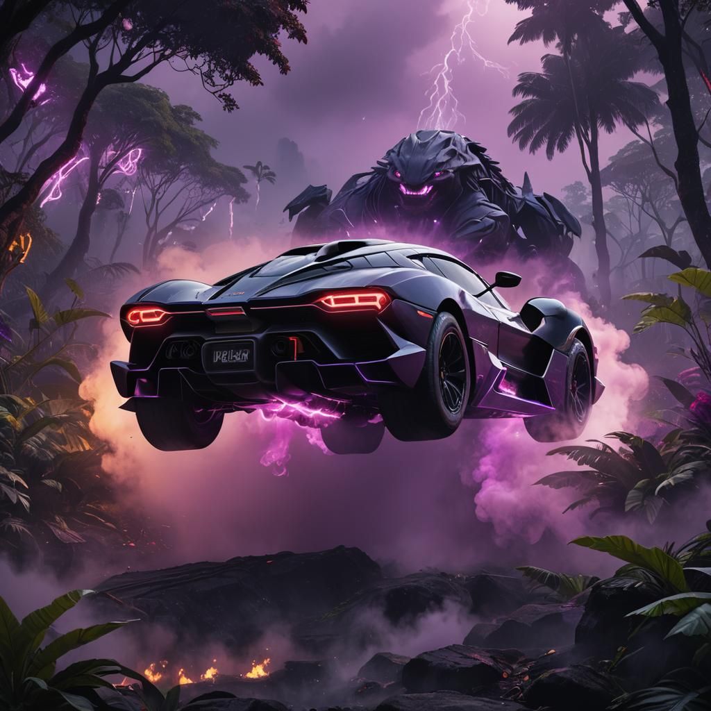 SSC Tuatara in Jungle with Smoke Monster