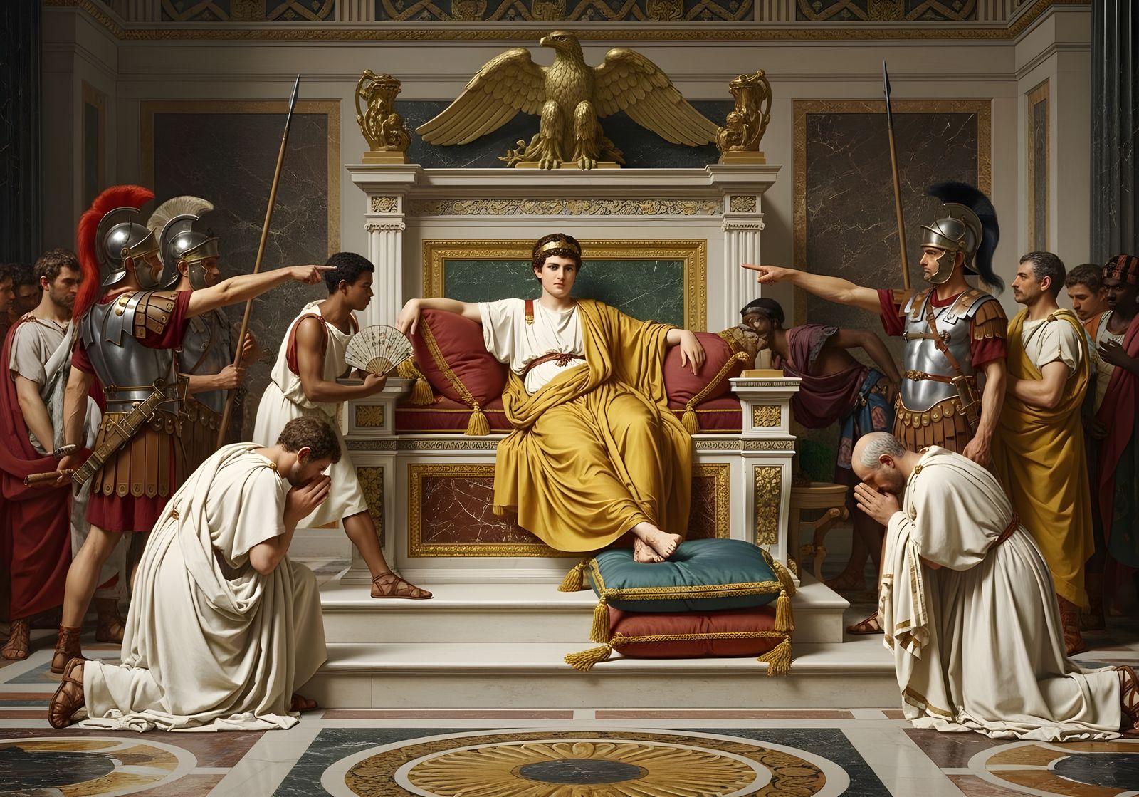 Emperor Nero in Lavish Ancient Roman Palace