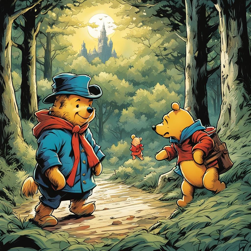 Winnie-the-Pooh and Paddington Search, Comic Art