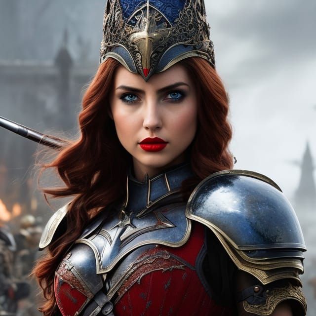 Ana de Armas as Warrior in Unreal Engine Art