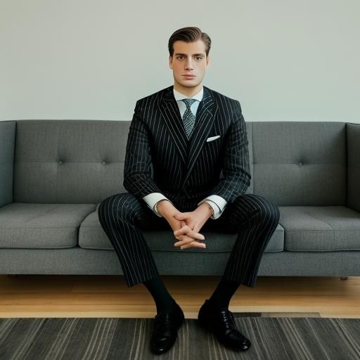 Barefoot Businessman in Mansion, Professional Photo