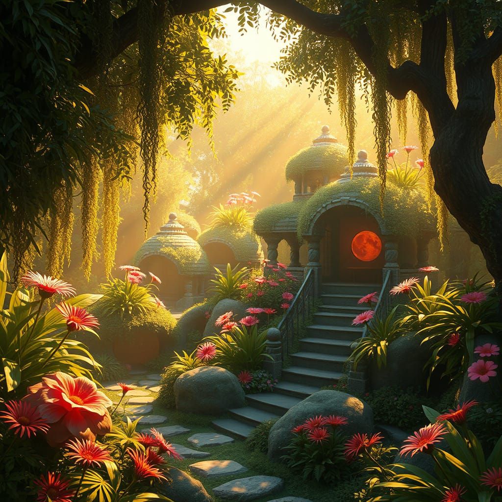 Surreal Secret Garden Radiates Warmth and Wonder