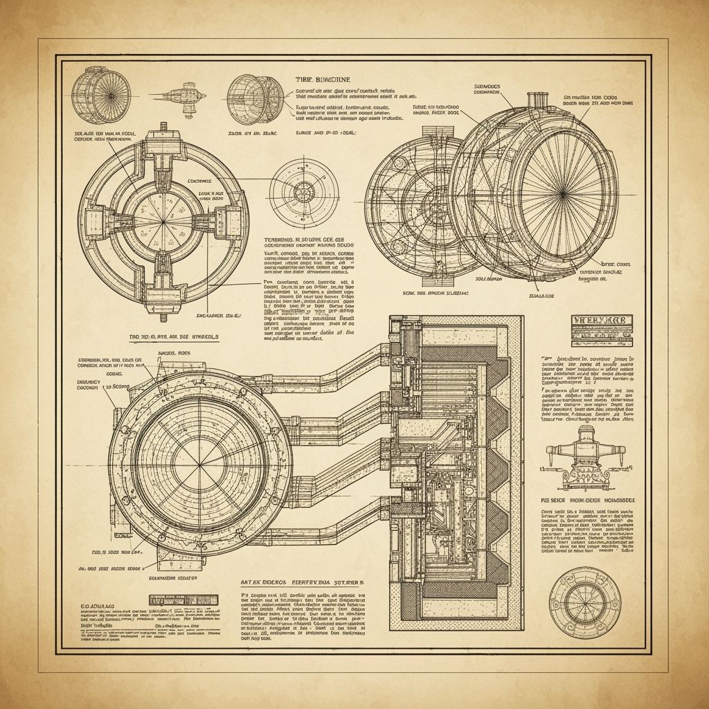 Time Machine Blueprint Technical Drawings