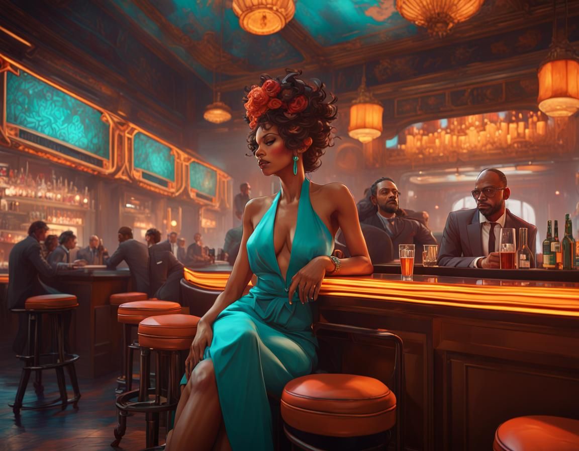 Mafia Giant in Dreamlike Noir Setting