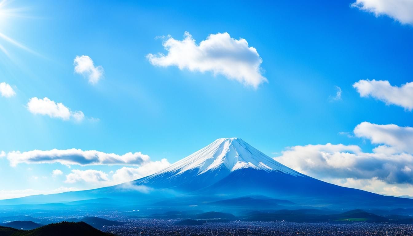Mount Fuji in Divine Sunshine