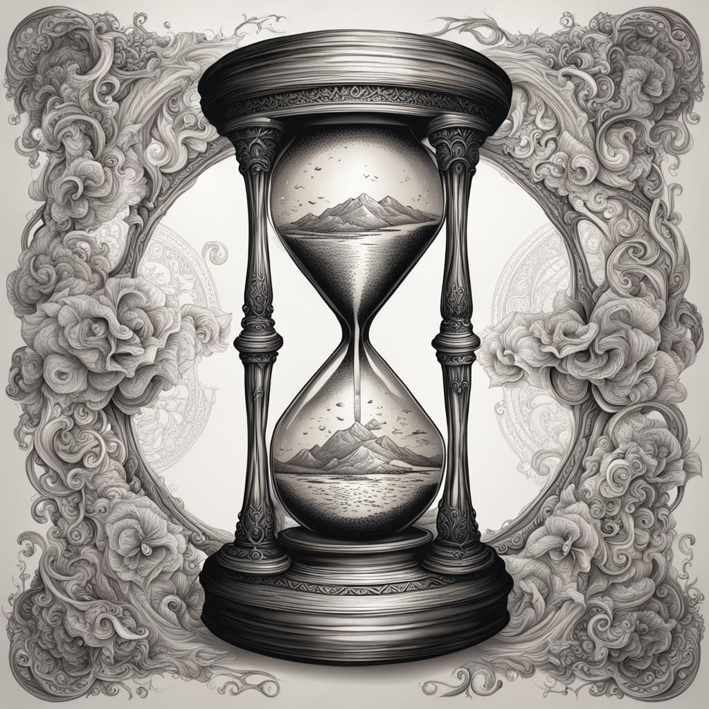 Hyperdetailed Hourglass: AI Generated Image