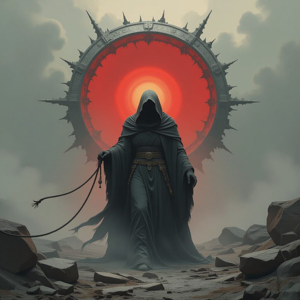 Powerful Being Grasps Lifeline in Dystopian Style