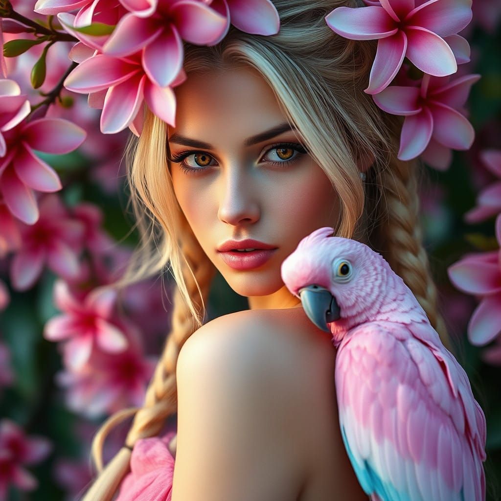 Stunning Female Portrait in Fantastical Setting, Cinematic L...