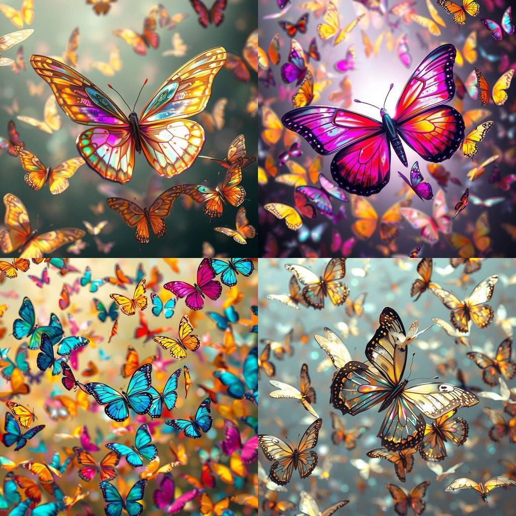 Vibrant Butterflies Dance in a Kaleidoscope of Colors