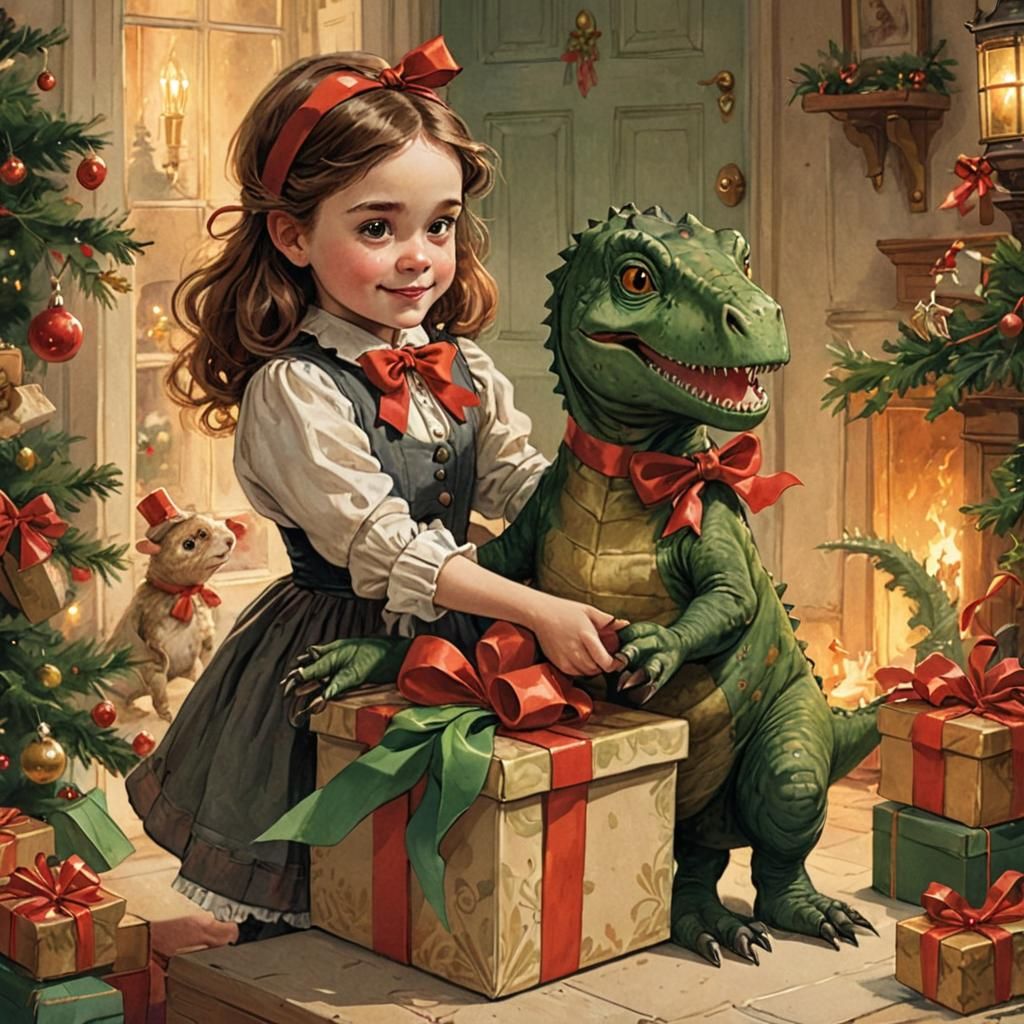 Victorian Christmas Joy in a Festive Present