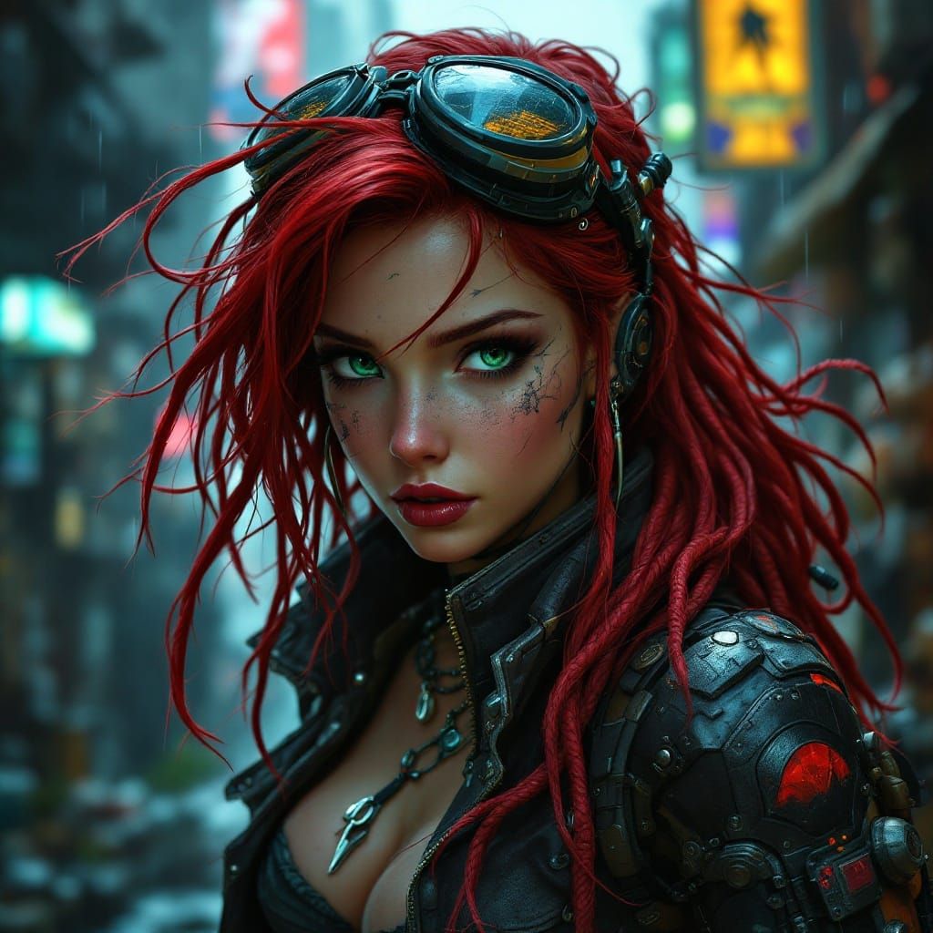 Cyberpunk Princess Ariel: A Gritty Reimagining