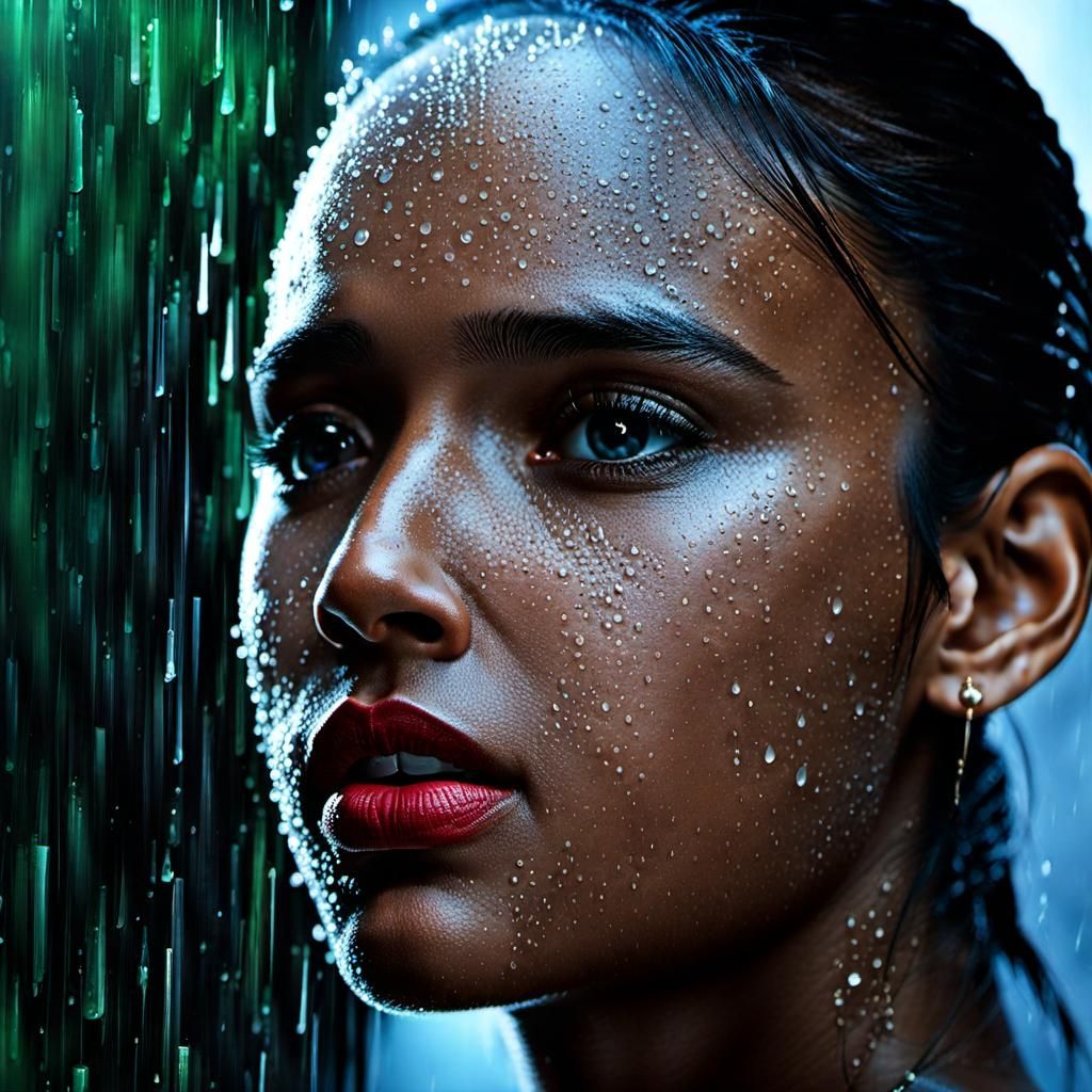 Evocative Raindrop Memory: Impressionistic AI Art