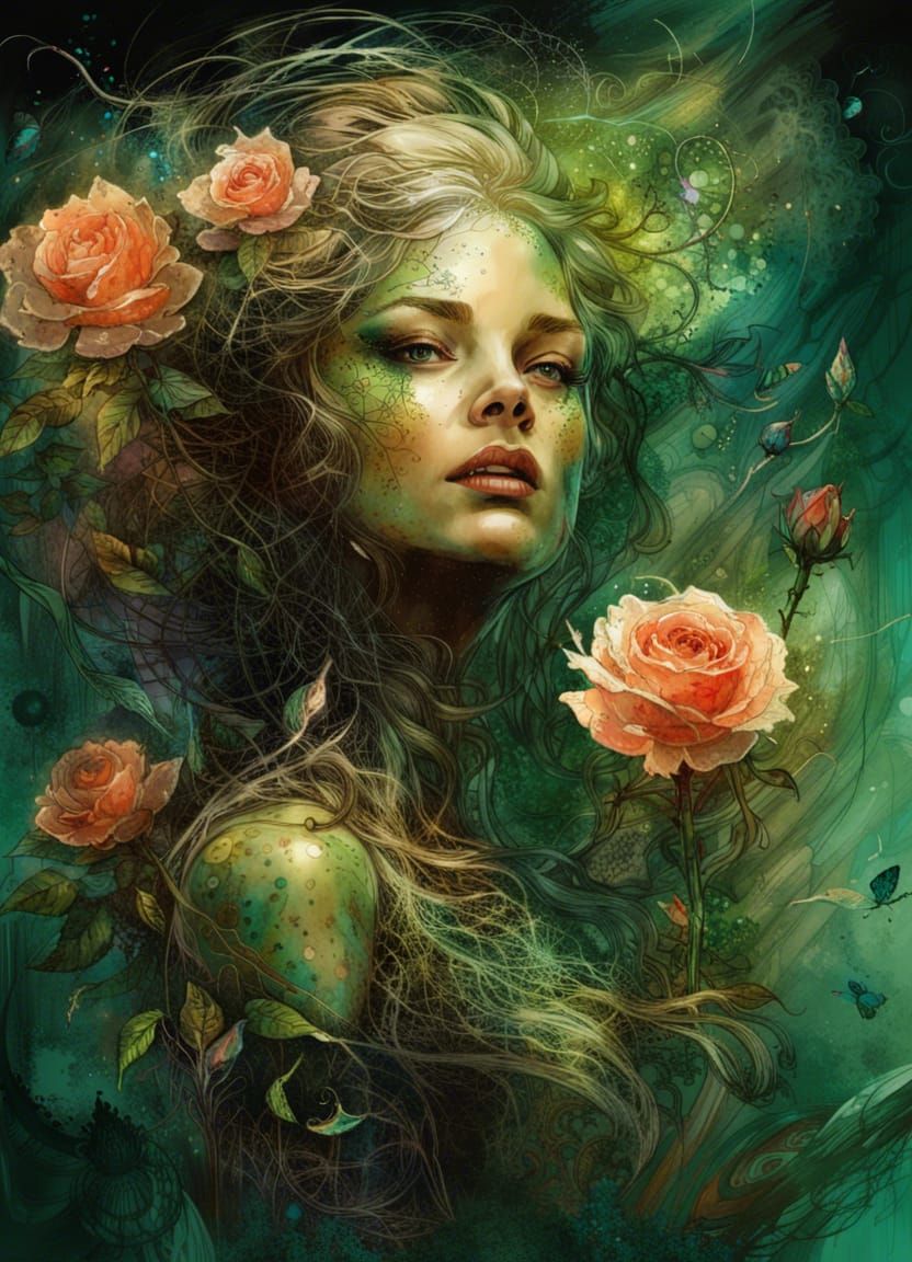 Enchanted Summer Rose Enchantress in Prismatic Style