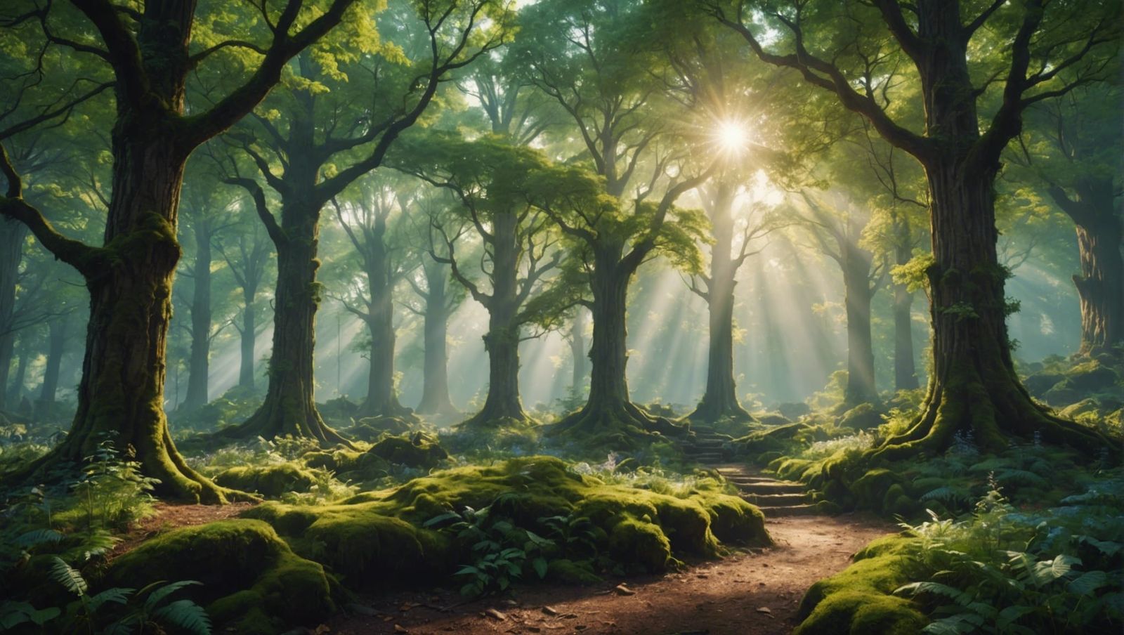 Enchanting Whispering Woods: A Detailed Digital Painting