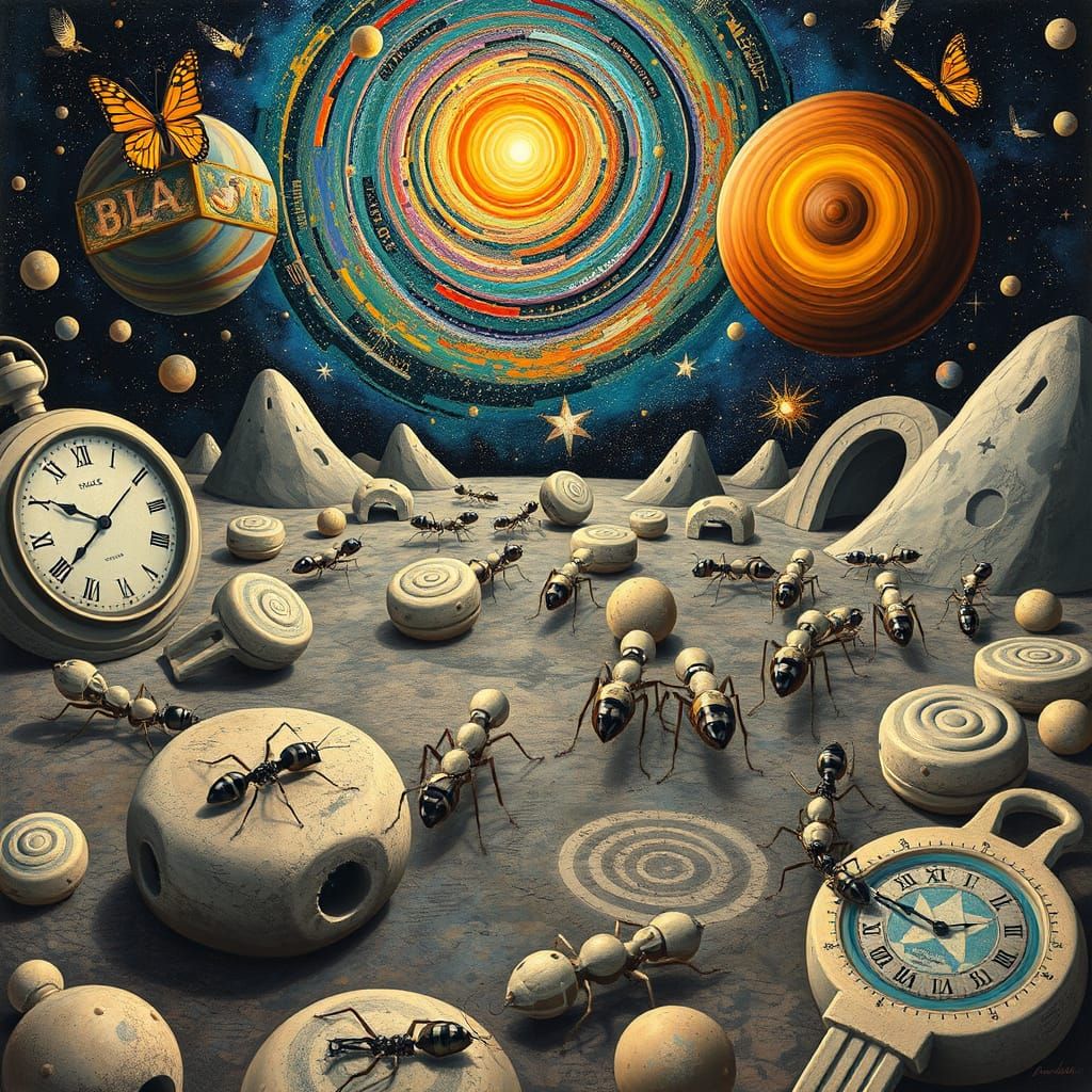 Cosmic Ants in Surreal Galaxy