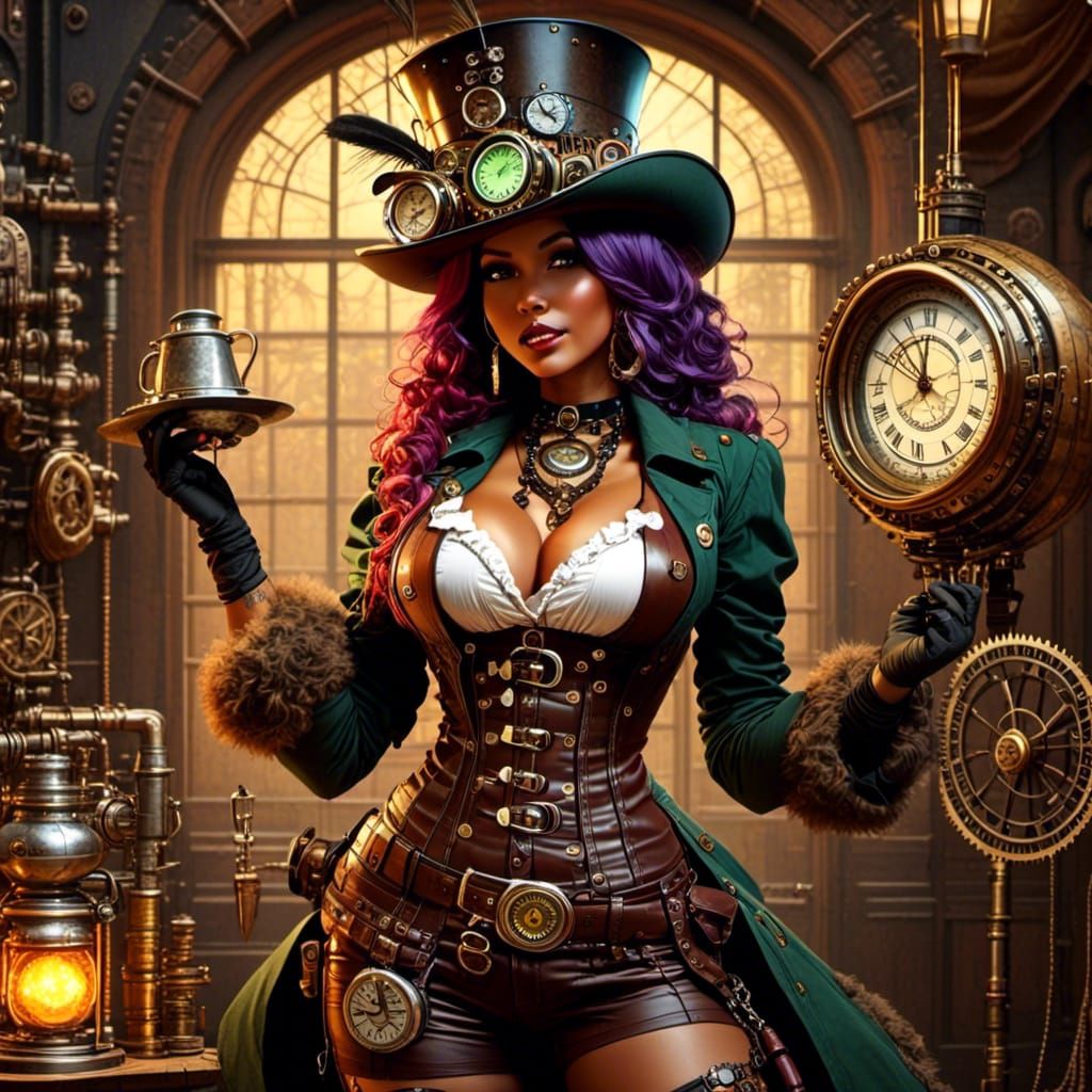 Steampunk Witch Doctor in Hi-Res Detail