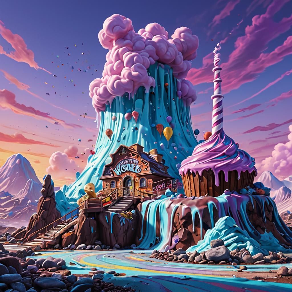 Wonka's Factory on Rocky Road Island: Polychromatic Concept ...