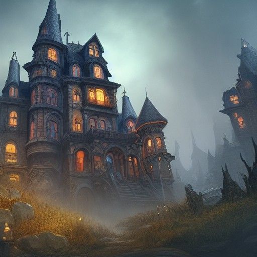 The Munsters: Detailed Matte Painting in 8k