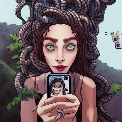 Selfie with a Medusa