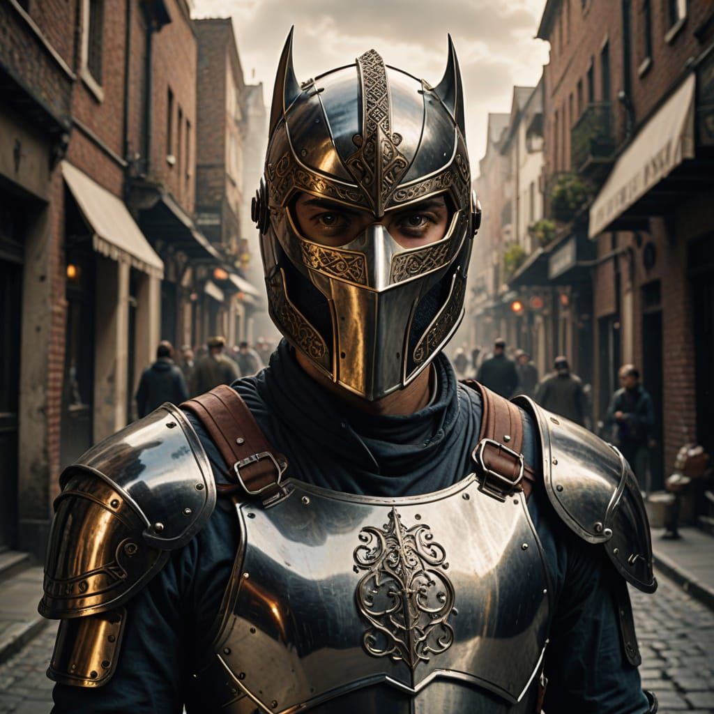 Hyperrealistic Knight Vigilante Portrait