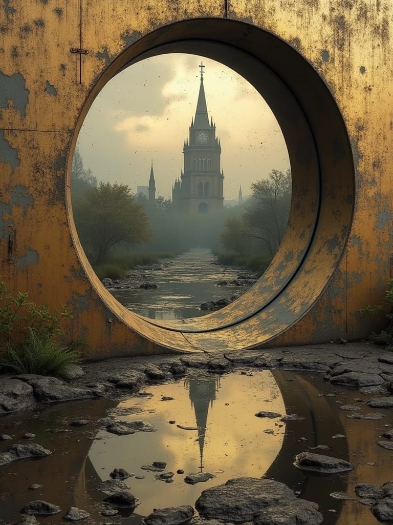 Inside a Gilt Resin Living Dome I Am Reflectigraphic See Our Love Turn to Rust