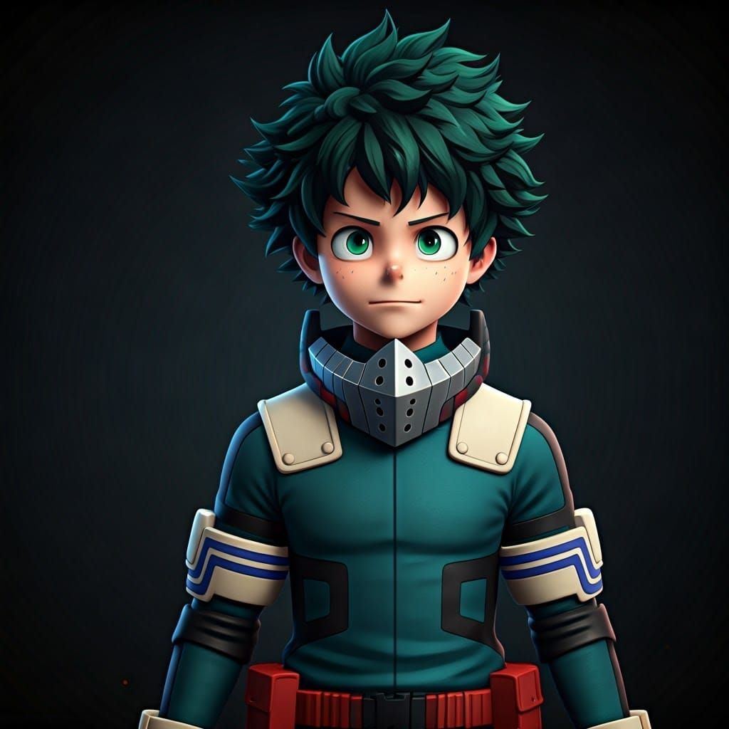Deku and Bakugou in Vibrant 3D Anime Art