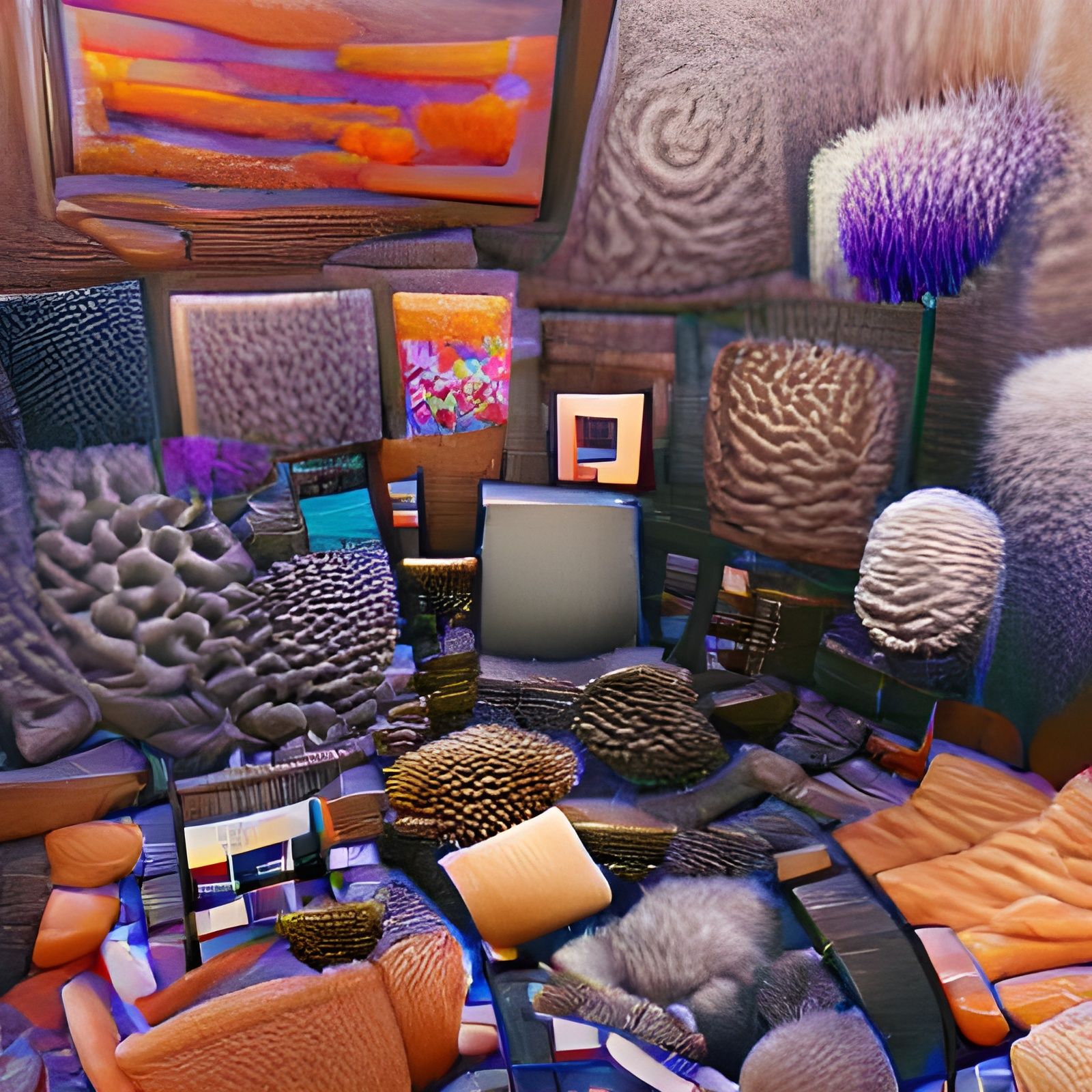 Textured Room Interior: A Study in Surfaces