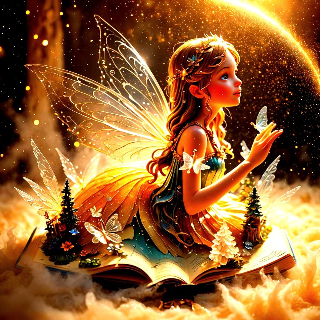 Crystal Fairies in Magical Pop-Up Book: Ethereal Fantasy