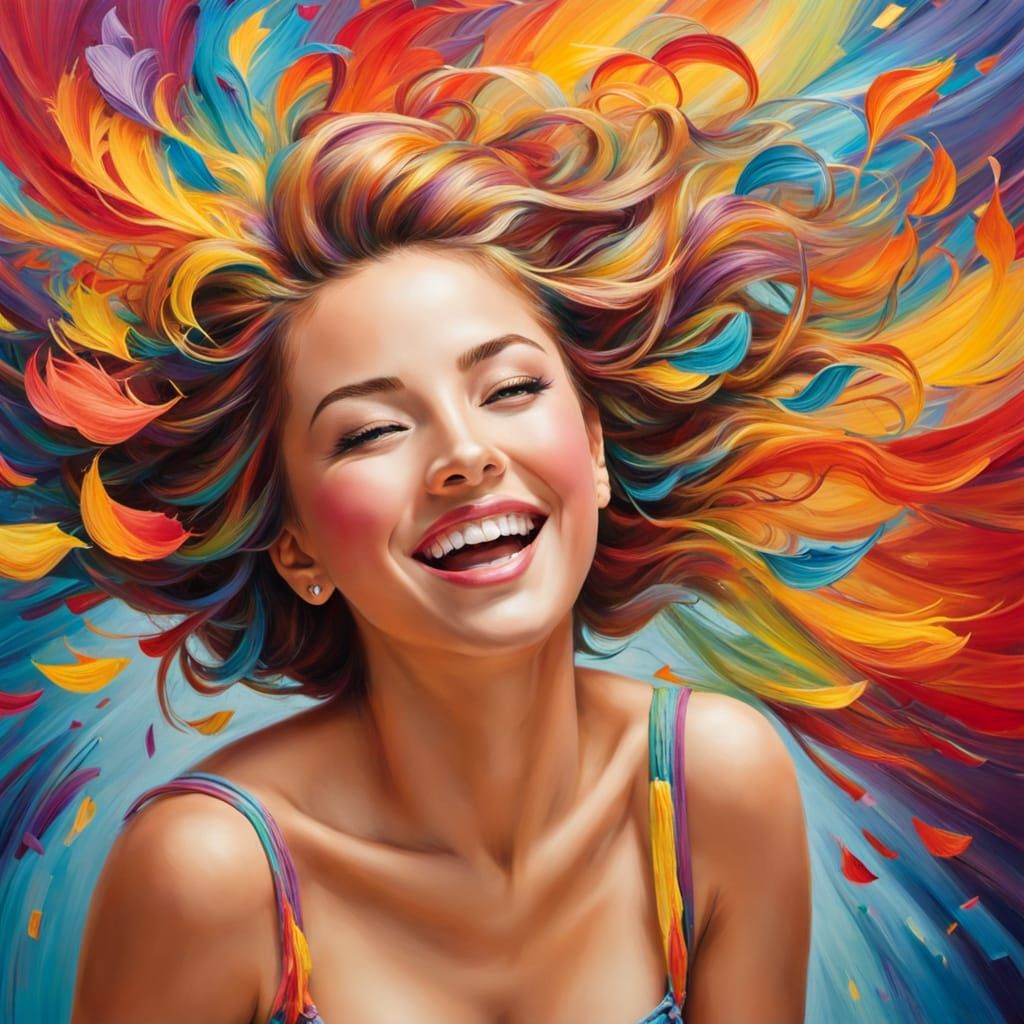 Vibrant Impasto Art Captures Joyful Moments
