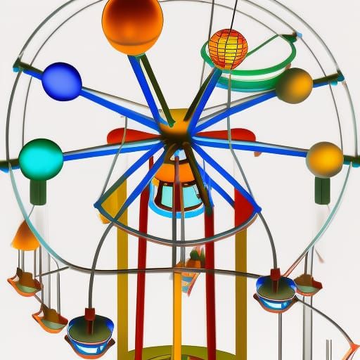 Light Inventions Carousel in Manga Comic Style