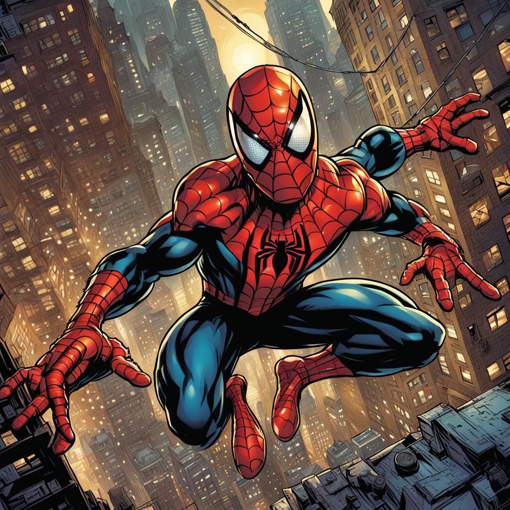 Spider-Man Comic Book Art for Kids