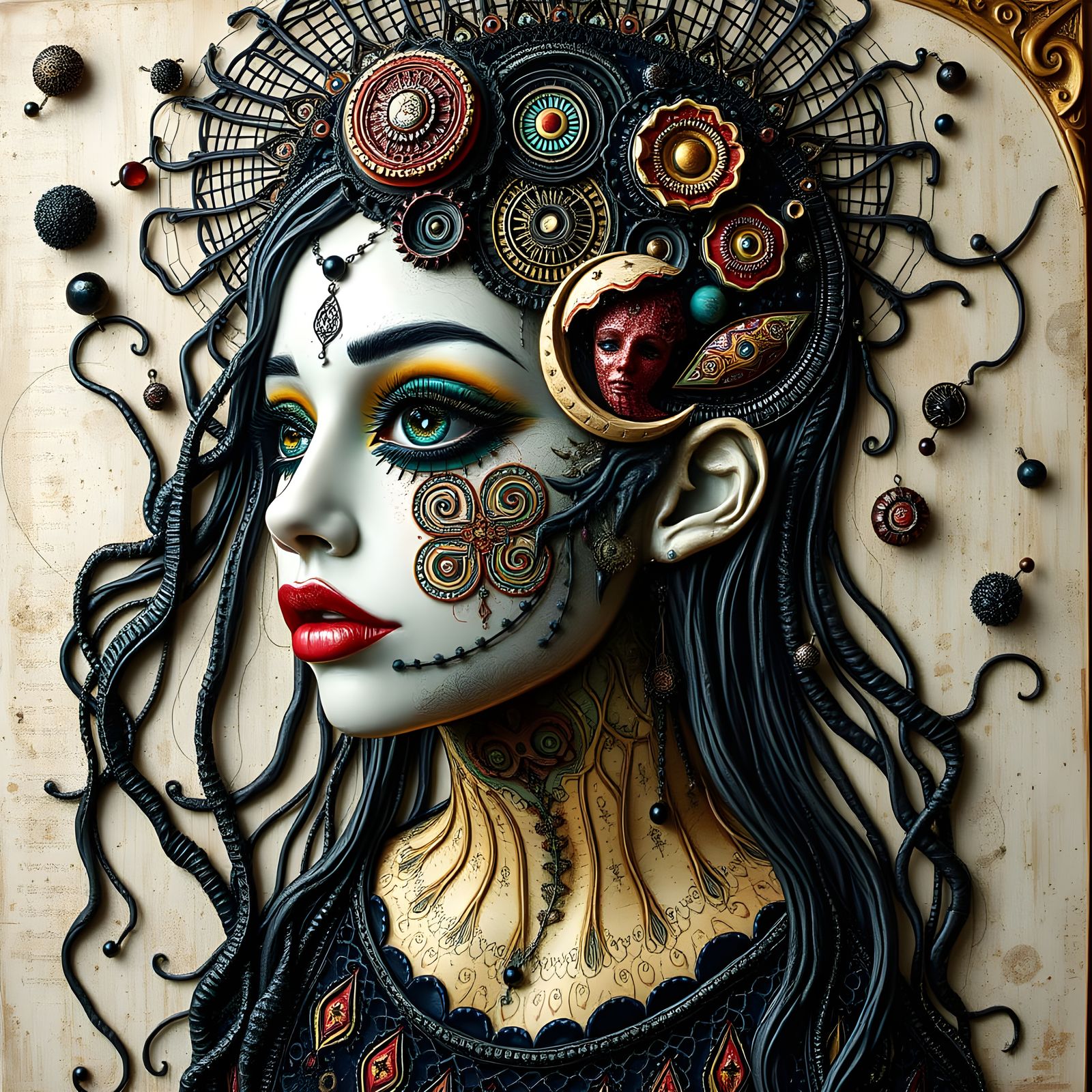 Latina Madonna in Impasto Style