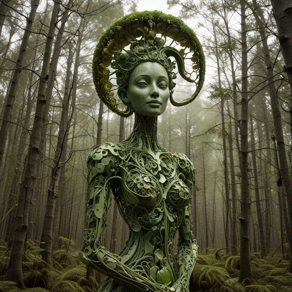 Fibonacci Fantasy Sculpture in Whimsical Nautilus Design