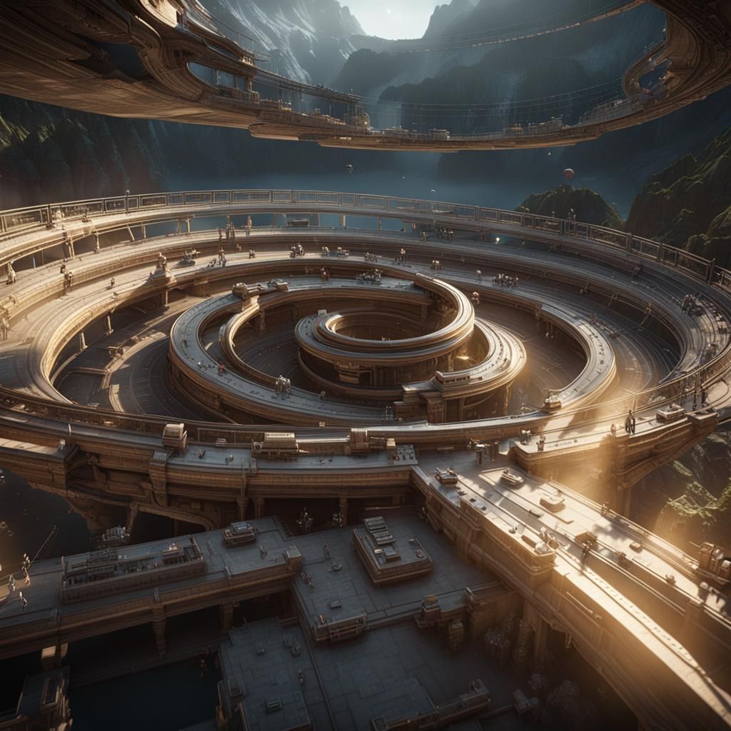 Fibonacci Retracement Levels in 3D Render