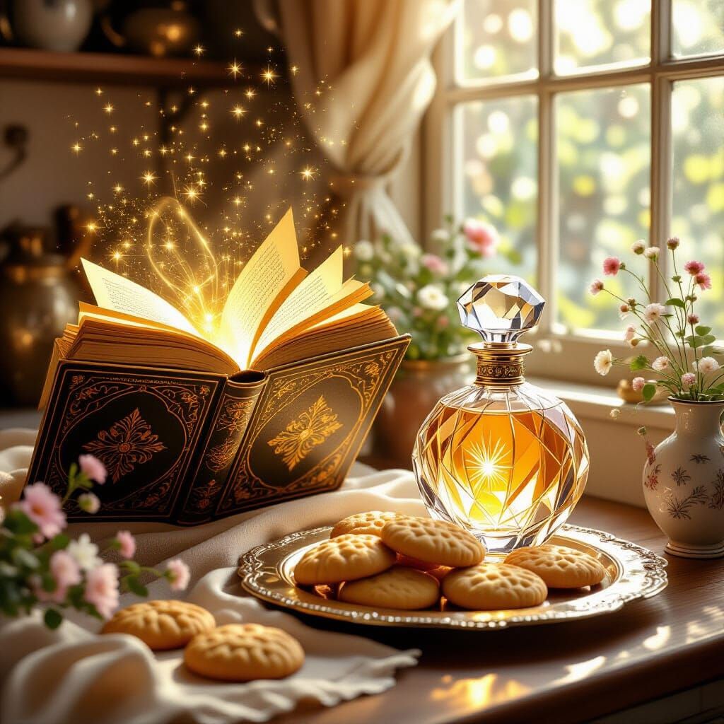 Art Nouveau Kitchen with Dancing Food and Perfume