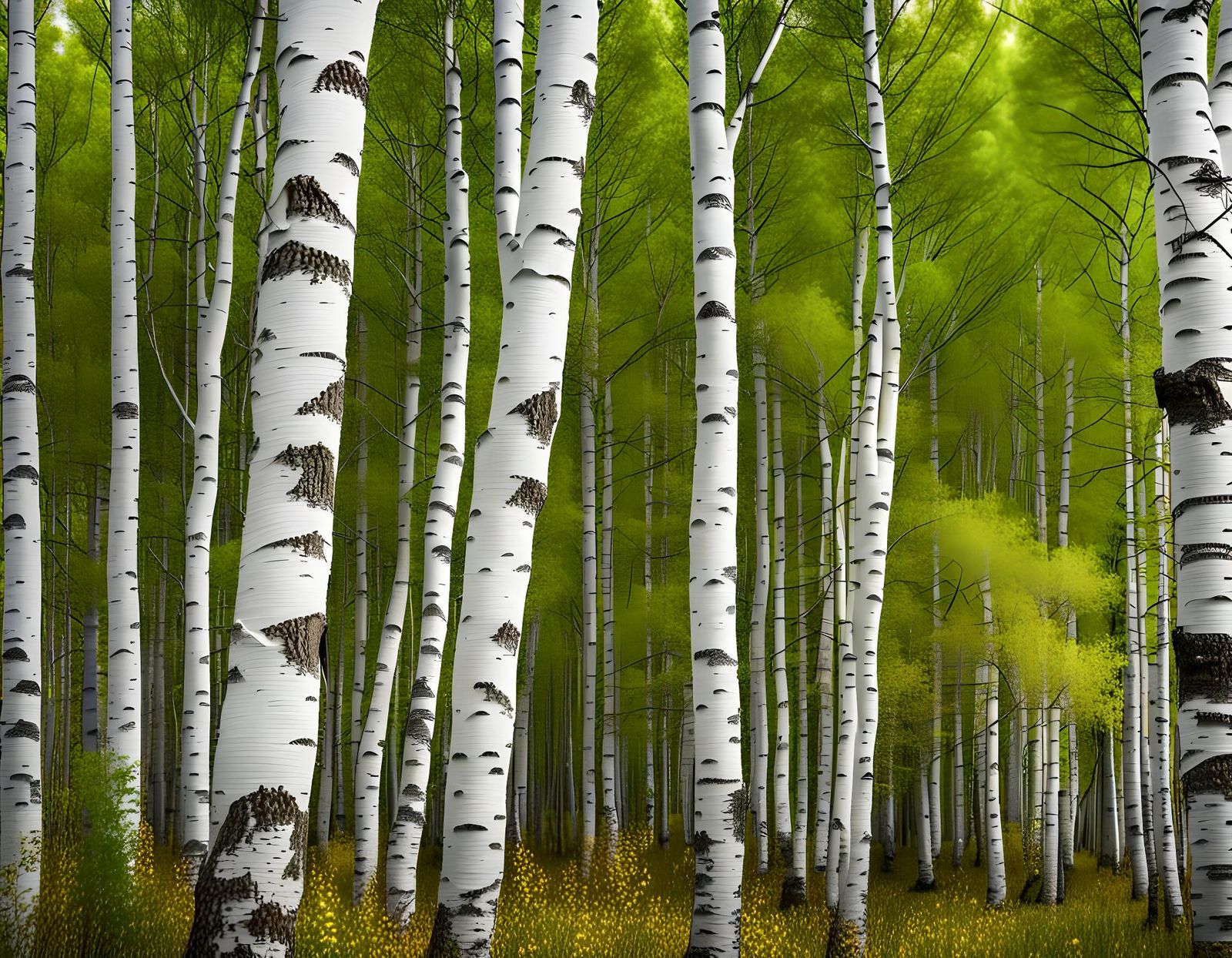 Silver Birch Forest in Michigan's Upper Peninsula