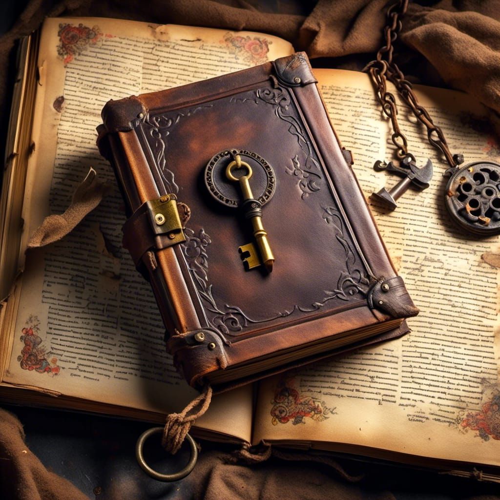 Weathered Book with Broken Clasp