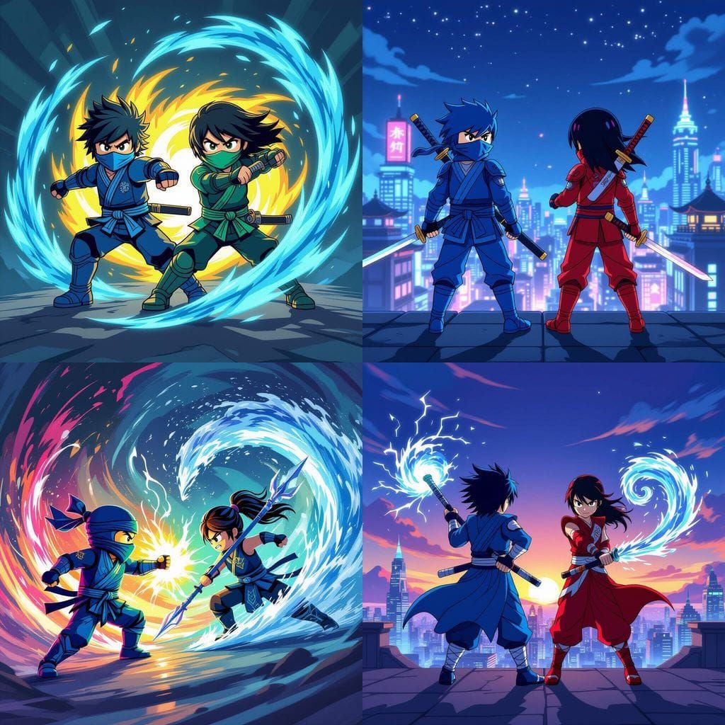 Ninjago Jay and Nya Fanart