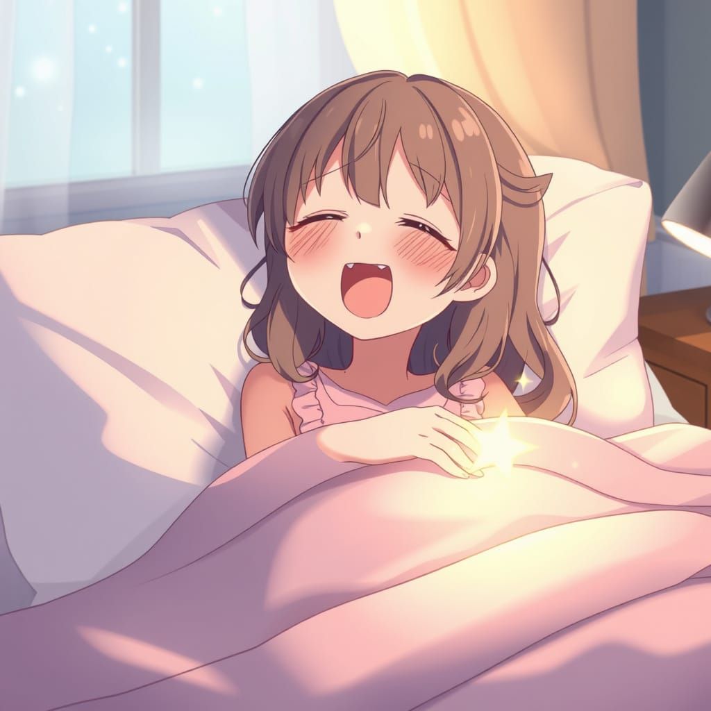 Surreal Morning Scene with a Fading Starlight Glow