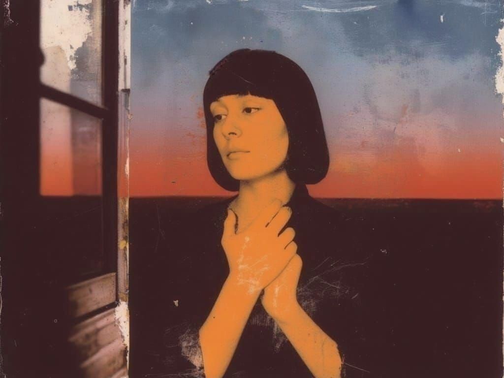 Woman in Vintage Autochrome Style