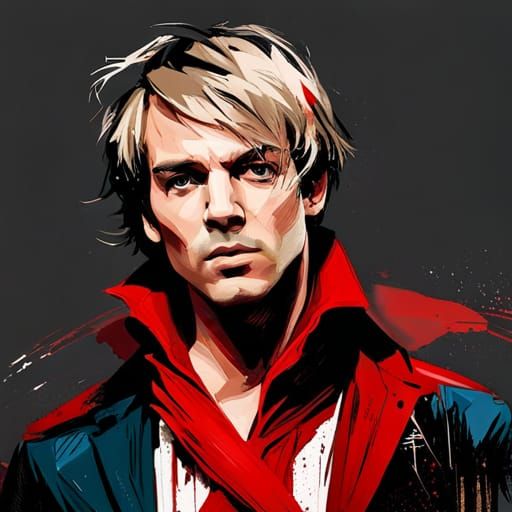 Enjolras Portrait in French Revolution Style