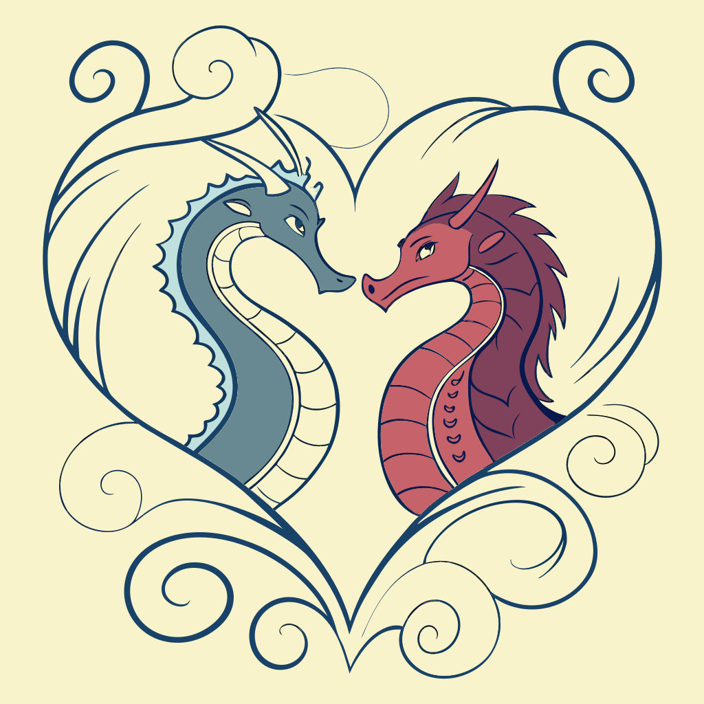 Dragons Made of Smoke Embrace in Ethereal Sky