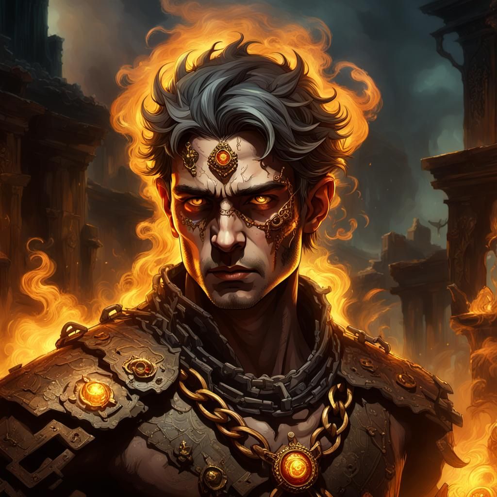 Shadow Fae Portrait in Ruins: Fantasy Art