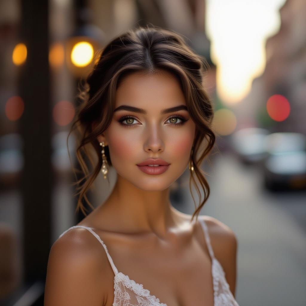 Intimate Portrait of Girl with Delicate Features