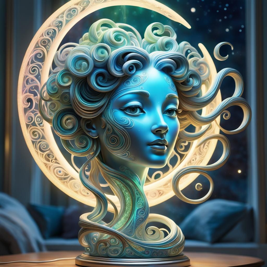 Venus Lamp: Digital Art in Watercolor Style