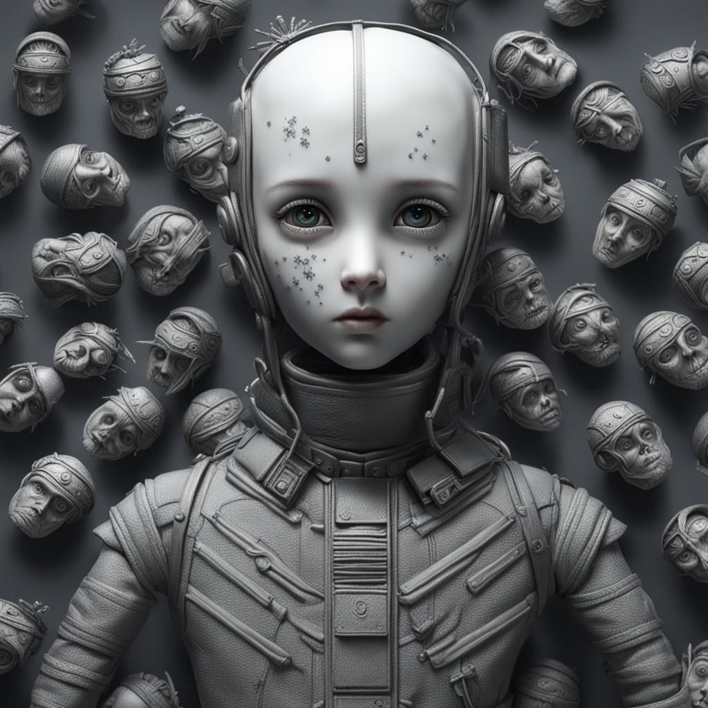 Hyperdetailed Doll in Dark Fantasy Style